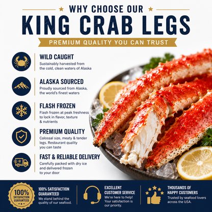 Alaskan King Crab Legs – Premium Wild-Caught Seafood for Family Feasts & Special Occasions